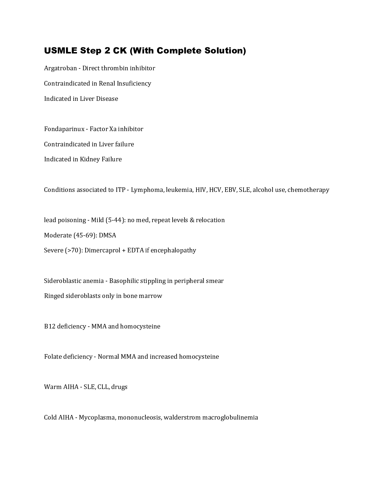 Preview image for USMLE Step 2 CK (With Complete Solution)
